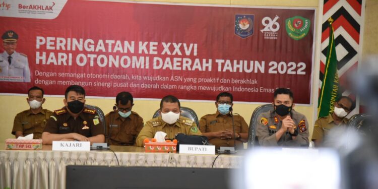 Bupatu Tapanuli Selatan dan FORKOPIMDA Hadiri Hari Peringatan Otonomi Daerah KE XXVI 2022