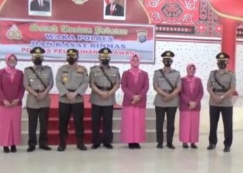 Kapolres Belawan Pimpinan Sertijab Dua Perwira