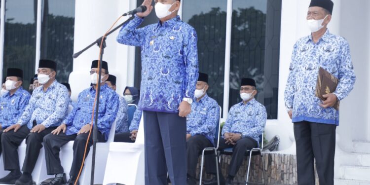 Bupati Asahan Pimpin Upacara HKN Sekaligus Peringati Hardiknas Tahun 2022