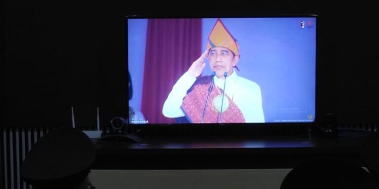 Polresta Deli Serdang ikuti Upacara Hari Lahir Pancasila Secara Yutube