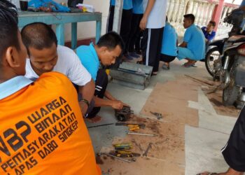Lapas Dabo Singkep Bekali 13 Napi Keterampilan Montir