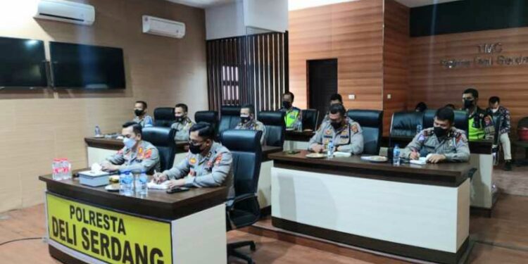 Kapolresta Deli Serdang dan Perwira lainnya Ikuti Lat-Pra & Ops Patuh Toba