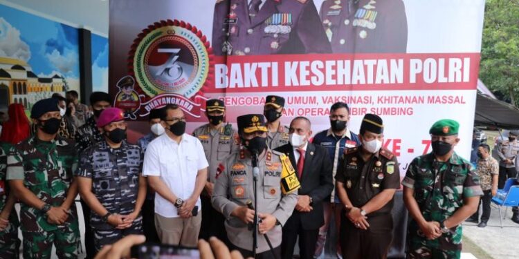 Polda Sumut Gelar Bakti Kesehatan Sambut Hari Bhayangkara Ke 76