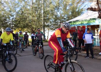 Jalin Sinergitas, Polres Natuna Gelar Sepeda Santai