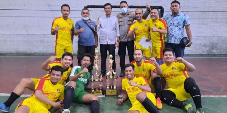 Jelang HUT Kota Medan 423, Polsek Medan Timur Raih Juara I Futsal