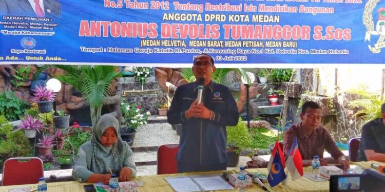 Sosperda di Helvetia, Antonius Tumanggor: Peningkatan PAD dari IMB untuk Kesejahteraan Warga Kota Medan