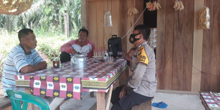 Meminimalisir Gangguan Kantibmas, Polres Padang Lawas Sambang Warga Desa Aek Nabara Tonga