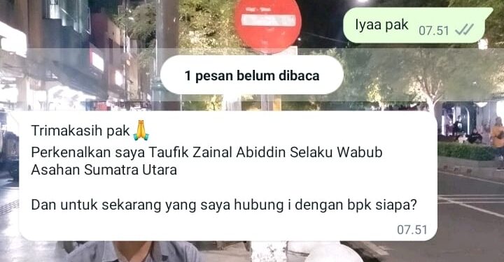 Akun WhatsApp Mengatasnamakan Wakil Bupati Asahan Beredar Luas