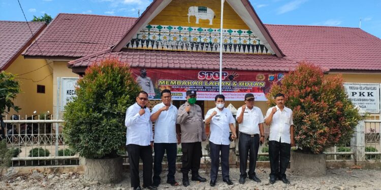 Antisipasi Dini Karhutla, ini Yang dilakukan Jajaran Polres Padang Lawas di Kecamatan Barumun Tengah