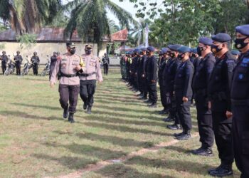 Kapolres Palas Gelar Apel Operasi Mantap Huta Toba, 692 Personil Polri Kawal Pilkades
