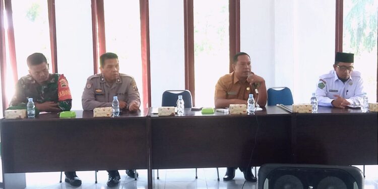 Sambut HUT-RI Ke-77 Jajaran Polres Ikuti Rapat Koordinasi dengan Camat Sosa Julu