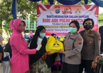Sambut HUT Polwan Ke 74 Polda Sumut Laksanakan Bakti Kesehatan Massal Gratis di Tanjung Beringin