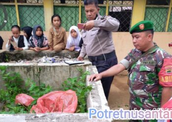 Jajaran Polres Palas Cek TKP Bayi Perempuan di Bak Sampah Sekolah Dasar