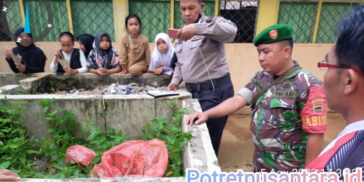 Jajaran Polres Palas Cek TKP Bayi Perempuan di Bak Sampah Sekolah Dasar