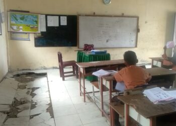 Kondisi Bangunan Menghawatirkan, Proses Belajar Mengajar  UPTD SDN Desa Suka Damai Tetap Berlangsung
