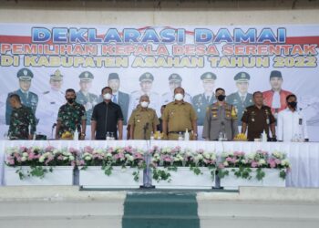 307 Cakades Gelar Deklarasi Damai Pilkades Serentak Bergelombang Kabupaten Asahan Tahun 2022