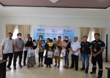 Ratusan Anak Stunting di Kecamatan Tebing Terima Paket Makanan Tambahan dari PT Timah Tbk