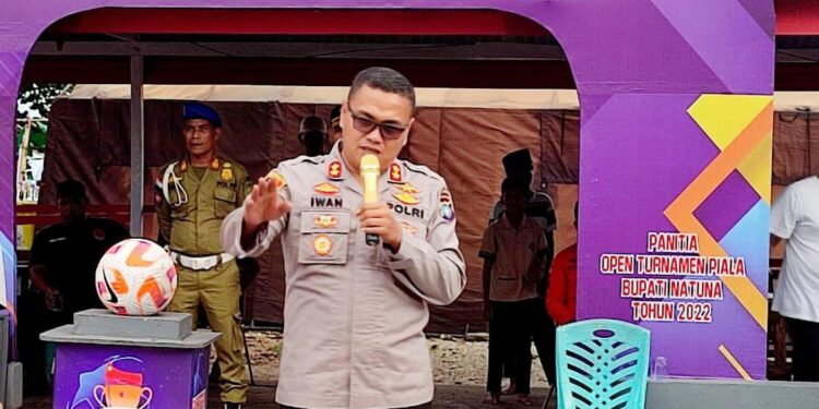 Jika Terjadi Kerusuhan, Kapolres Akan Hentikan Tournament Piala Bupati Natuna Tahun 2022