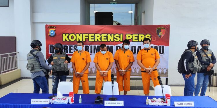 Polda Riau Amankan 4 Pelaku Tindak Pidana Penganiayaan Wartawan