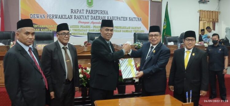 Melalui Rapat Paripurna, 5 Fraksi DPRD Natuna Setuju RAPBD-P