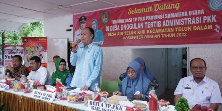 Pemkab Asahan Terima Kunjungan Tim Evaluasi TP PKK Provsu di Desa Air Teluk Kiri