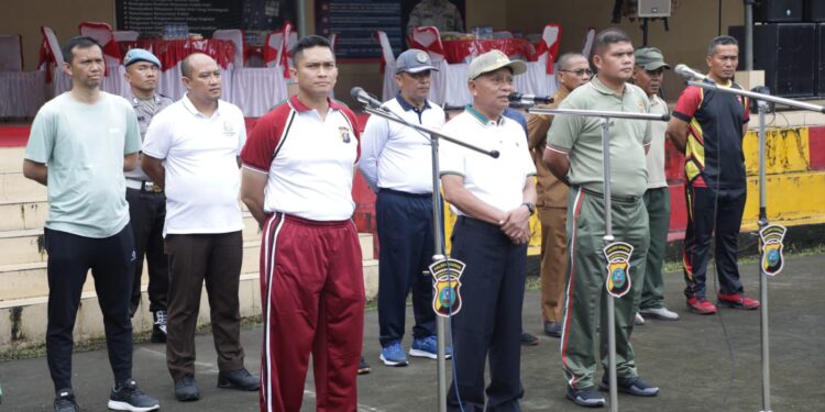Bupati Asahan Pimpin Apel dan Olahraga Bersama Sinergitas TNI-Polri dan Forkopimda