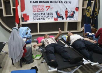 Sambut Hari Bhakti ke- 73 Tahun, Imigrasi Karimun Gelar Donor Darah 