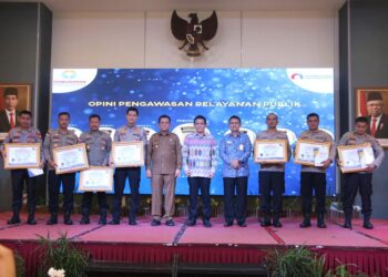 Polres Lingga Dapat Penghargaan dari Ombudsman RI Terkait Penyelenggaraan Pelayanan Publik