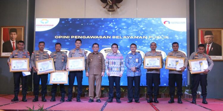 Polres Lingga Dapat Penghargaan dari Ombudsman RI Terkait Penyelenggaraan Pelayanan Publik