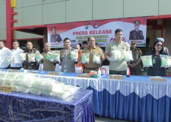 Bupati Asahan dan Wabup Hadiri Press Rilis Pengungkapan Tindak Pidana Narkoba
