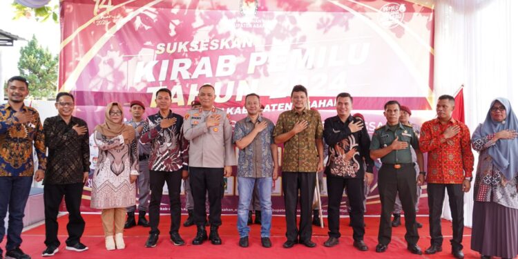 Pemkab Asahan Ikuti Rangkaian Kirab Pemilu Tahun 2024