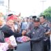 Bupati dan Forkopimda Asahan Bagi Bendera Merah Putih