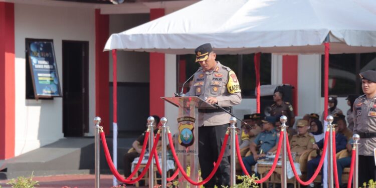 Kapolres Lingga Pimpin Apel Gelar Pasukan Operasi Zebra Seligi 2023