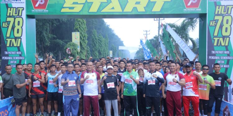 Bupati Asahan Lepas Peserta Fun Run HUT ke- 78 TNI
