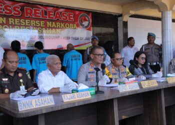 Bupati Asahan Ikut Konferensi Pers  Penangkapan 2 Pelaku Pengedar Narkoba
