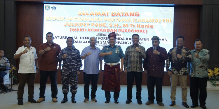Wakil Komandan Puspomal Gelar Silaturahmi Forkopimda Asahan dan Reuni Alumni SMA Simpang Empat