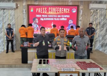 Polres Karimun Gagalkan Peredaran Narkotika Jenis Sabu dan Pil Ekstasi di Awal Tahun