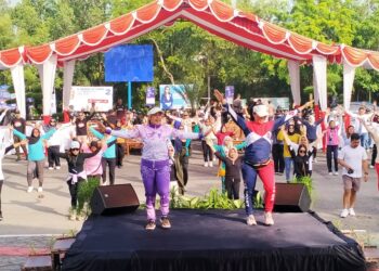 KPU Karimun Gelar Senam Sehat Jingle Pemilu 2024