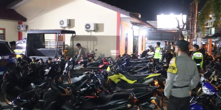 56 Kendaraan Terlibat Balap Liar Diamankan Polres Karimun