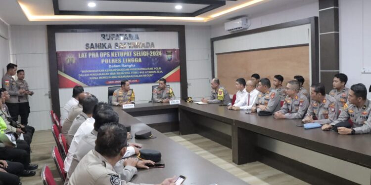 Polres Lingga Gelar Latpraops Operasi Ketupat Seligi 2024