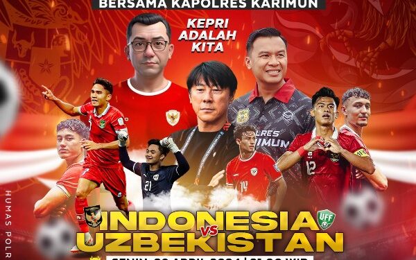 Polres Karimun Ajak Masyarakat Nobar Semi Final Piala AFC U23 di Mako Polres