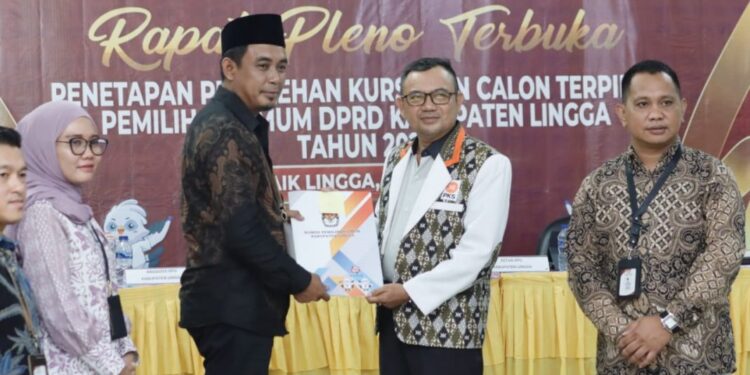 KPUD Lingga Tetapkan Perolehan Kursi dan Caleg Terpilih DPRD