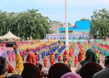 Bunda PAUD Meranti Hadiri Pembukaan Porseni IGTKI Riau