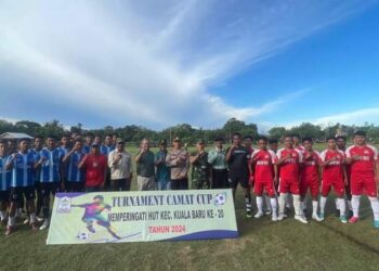 Azmi Buka Turnamen Sepak Bola HUT Kecamatan Kuala Baru ke- 20 Tahun 2024