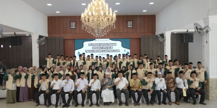 Ikuti MTQ ke- 39 Tingkat Provsu, Bupati Asahan Lepas 78 Kafilah