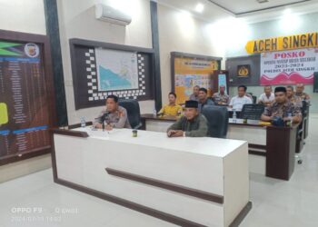 FKUB Aceh Singkil Ikut Zoom Meeting Cooling System di Polres Aceh Singkil