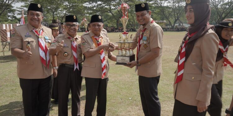 Ketua Kwartir Daerah Gerakan Pramuka Sumut Tutup Kirab Tangkal Napza Kwartir