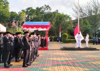 Pemda Karimun Gelar Apel Bendera Peringatan HUT ke- 79 RI Tahun 2024