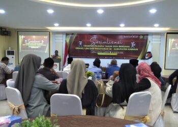 KPU Karimun  Sosialisasi Tahapan Pilkada 2024 ke Ormas, LSM dan Paguyuban