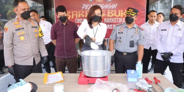 Polres Karimun Musnahkan 2.5 Kg Shabu